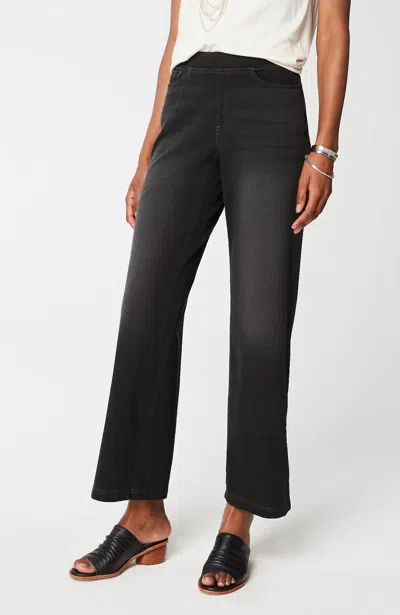 Jjill J.jill Pure Jill 5-pocket Knit Wide-leg Jeans In Moon Wash