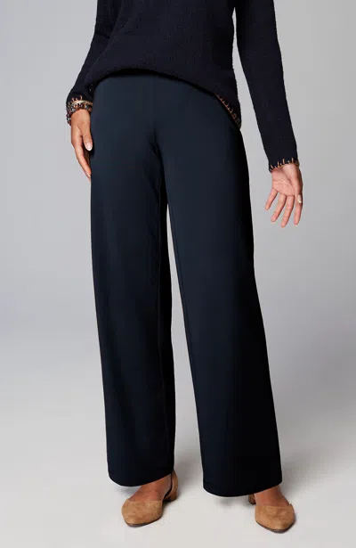 Jjill J.jill Pure Jill Affinity Pull-on Wide-leg Pants In Navy Blue
