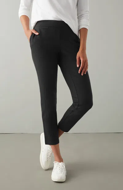 Jjill J.jill Pure Jill Affinity Slim-leg Crops In Black