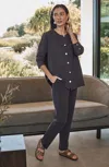 Jjill J.jill Pure Jill Affinity Slim-leg Pants In Black