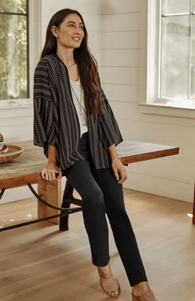 Jjill J.jill Pure Jill Affinity Slim-leg Pants In Black