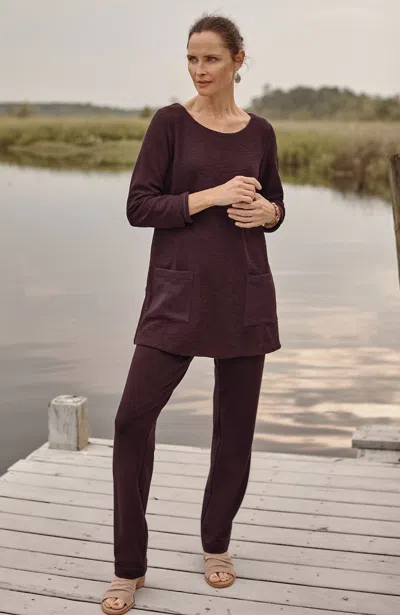 Jjill J.jill Pure Jill Affinity Slim-leg Pants In Black Violet