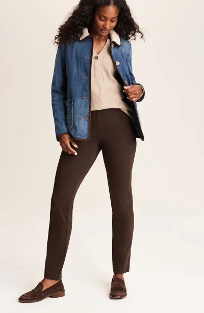 Jjill J.jill Pure Jill Affinity Slim-leg Pants In Brown