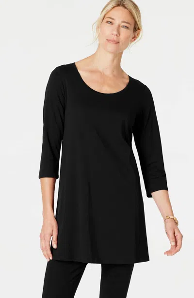 Jjill J.jill Pure Jill Ballet-sleeve Tunic In Black