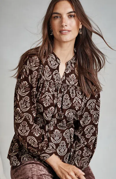Jjill J.jill Pure Jill Block-printed Paisley Top