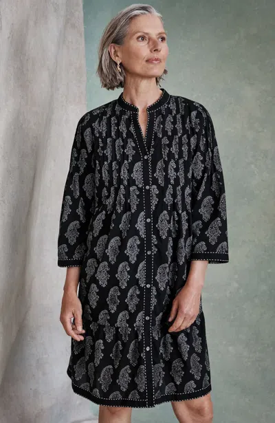 Jjill J.jill Pure Jill Block-printed Tiered Dress