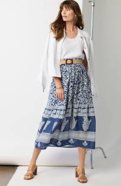 Jjill J.jill Pure Jill Border-print Maxi Skirt
