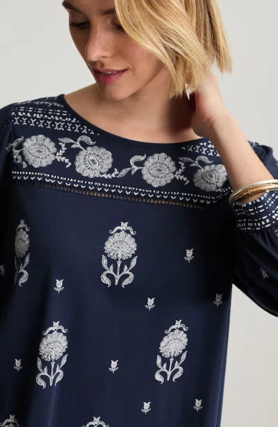 Jjill Pure Jill Border-print Top