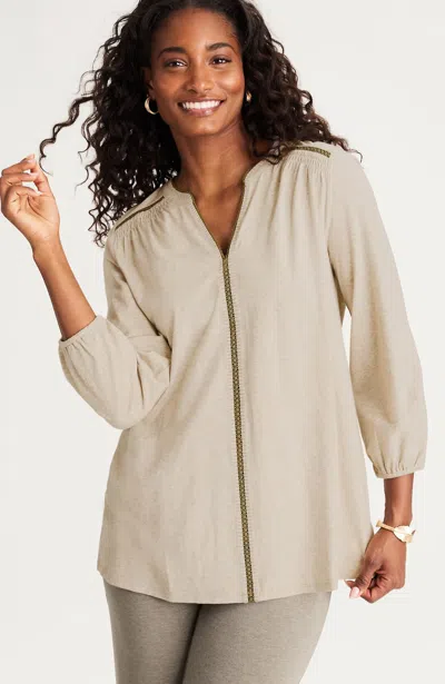 Jjill J.jill Pure Jill Contrasting-trim Top