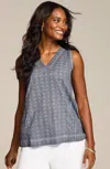 Jjill J.jill Pure Jill Cotton Dobby A-line Tank