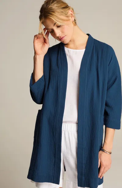 Jjill J.jill Pure Jill Cotton-gauze Jacket
