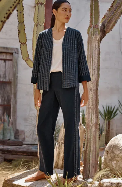 Jjill J.jill Pure Jill Cross-dyed Wide-leg Pants In Soft Everyday Blue Multi