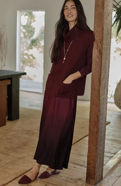 Jjill J.jill Pure Jill Dip-dyed A-line Skirt In Light Currant,black Violet
