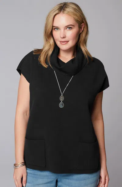 Jjill J.jill Pure Jill Double-knit Sweater-vest In Black