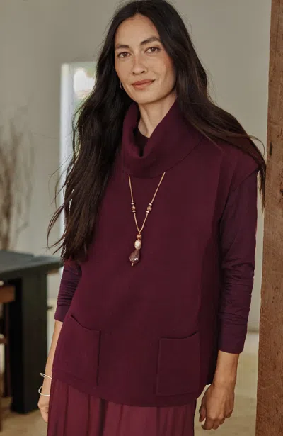 Jjill J.jill Pure Jill Double-knit Sweater-vest In Currant