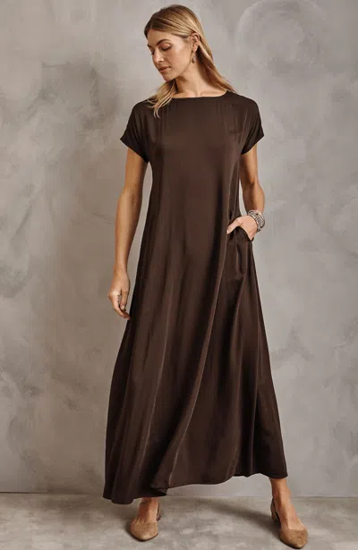 Jjill J.jill Pure Jill Easy Maxi Dress In Chocolate