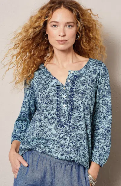 Jjill J.jill Pure Jill Embroidered Henley Tunic