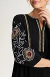 Jjill J.jill Pure Jill Embroidered Mixed-media Top In Multi