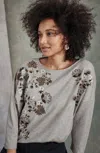 Jjill J.jill Pure Jill Floral-embroidered Tee In Multi