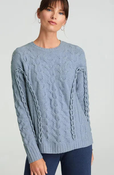 Jjill J.jill Pure Jill Hand-braided Sweater In Blue