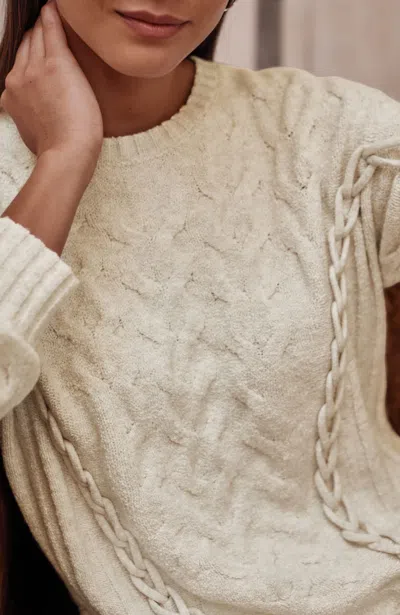 Jjill J.jill Pure Jill Hand-braided Sweater In Neutral