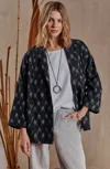 Jjill J.jill Pure Jill Ikat Open-front Jacket In Black Multi