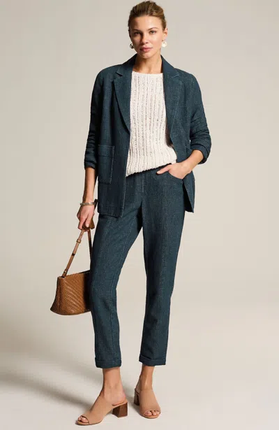 Jjill J.jill Pure Jill Indigo Cuffed Pants In Midnight Wash