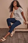 Jjill J.jill Pure Jill Indigo Knit Cropped Slim-leg Jeans In Everyday Wash