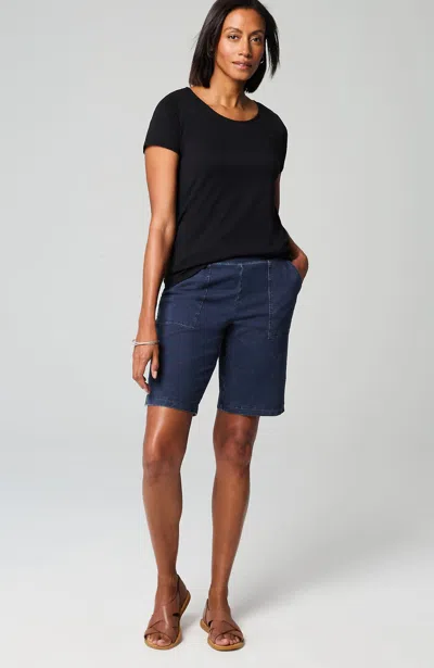 Jjill J.jill Pure Jill Indigo Knit Jean Shorts In Everyday Wash