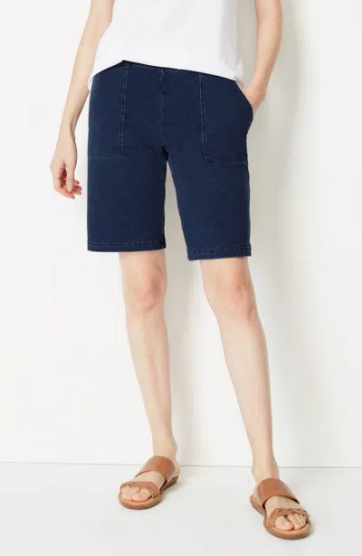 Jjill J.jill Pure Jill Indigo Knit Jean Shorts In Everyday Wash