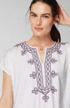Jjill J.jill Pure Jill Knit Embroidered Tunic In White Multi