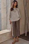 Jjill J.jill Pure Jill Linen Cropped Pants In Swiss Brown Multi