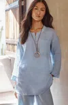 Jjill J.jill Pure Jill Linen One-pocket Tunic In Mirage,white
