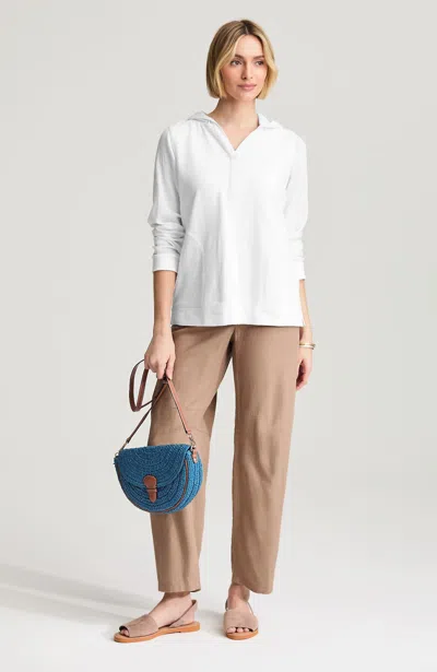 Jjill Pure Jill Linen-blend Barrel Pants In White
