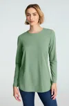 Jjill J.jill Pure Jill Long-sleeve Shirttail Tee