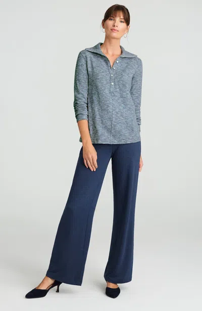Jjill J.jill Pure Jill Marl Slub Collared Top In Multi