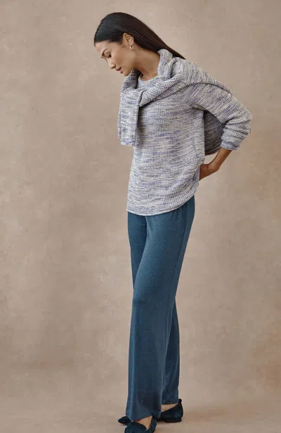 Jjill J.jill Pure Jill Marled Pullover Sweater In Blue