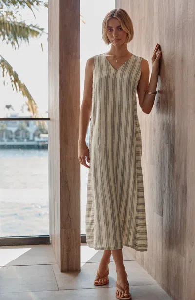 Jjill Pure Jill Mixed-stripes Maxi Dress In Multi