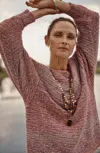 Jjill J.jill Pure Jill Multicolored Knit Sweater In Dried Rose Multi