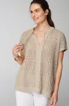 Jjill J.jill Pure Jill Open-textured Sweater In Moonbeam Multi