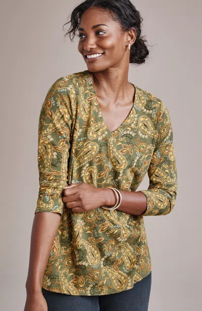 Jjill J.jill Pure Jill Organically Grown Cotton Slub Tee In Multi