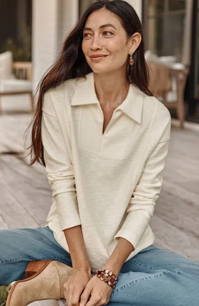 Jjill J.jill Pure Jill Organically Grown Cotton Top In Cream
