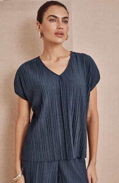 Jjill Pure Jill Pleated Cap-sleeve Top