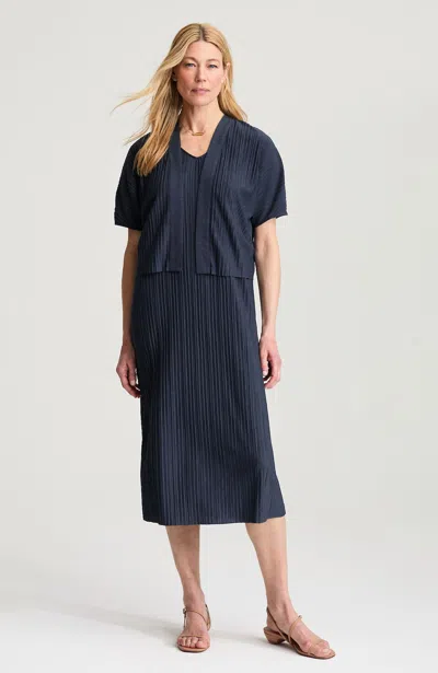 Jjill Pure Jill Pleated Dress & Cardigan Set