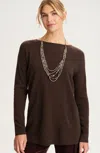 Jjill J.jill Pure Jill Recycled-cashmere Pullover Sweater In Brown