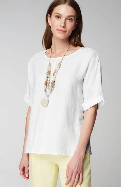 Jjill J.jill Pure Jill Relaxed Linen Popover In White