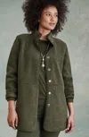 Jjill J.jill Pure Jill Reversible Teddy Coat In Green