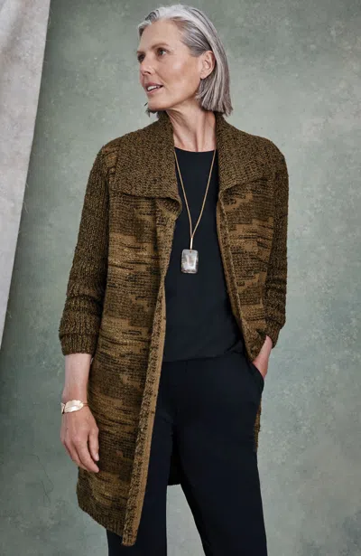 Jjill J.jill Pure Jill Rib-textured Intarsia Cardi