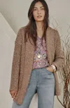 Jjill J.jill Pure Jill Ribbed-texture Shawl-collar Cardi In Light Toffee Multi