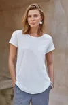 Jjill J.jill Pure Jill Scoop-neck Elliptical Tee In White